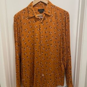 Zara Flora Print Button- Down